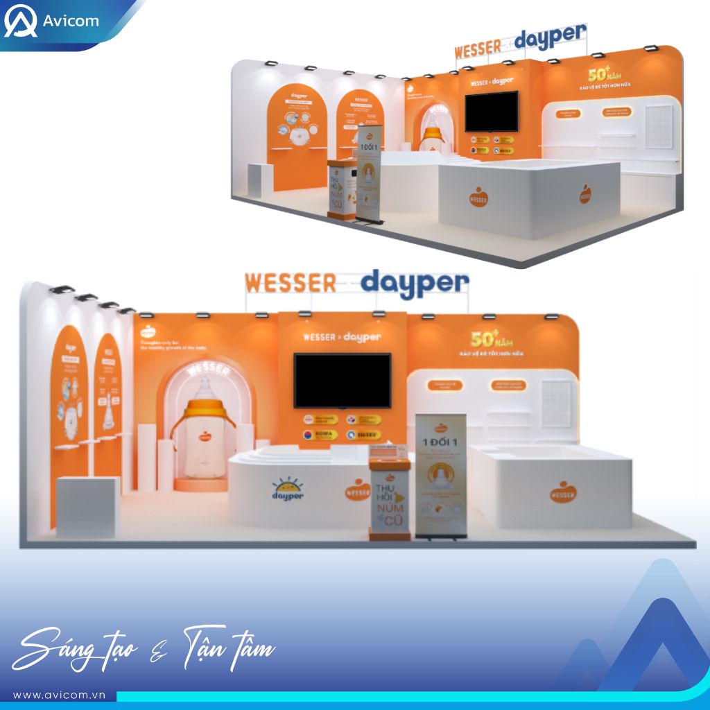 WESSER &amp; DAYPER tại Vietbaby Hà Nội 2026 | Gian hàng 54m²